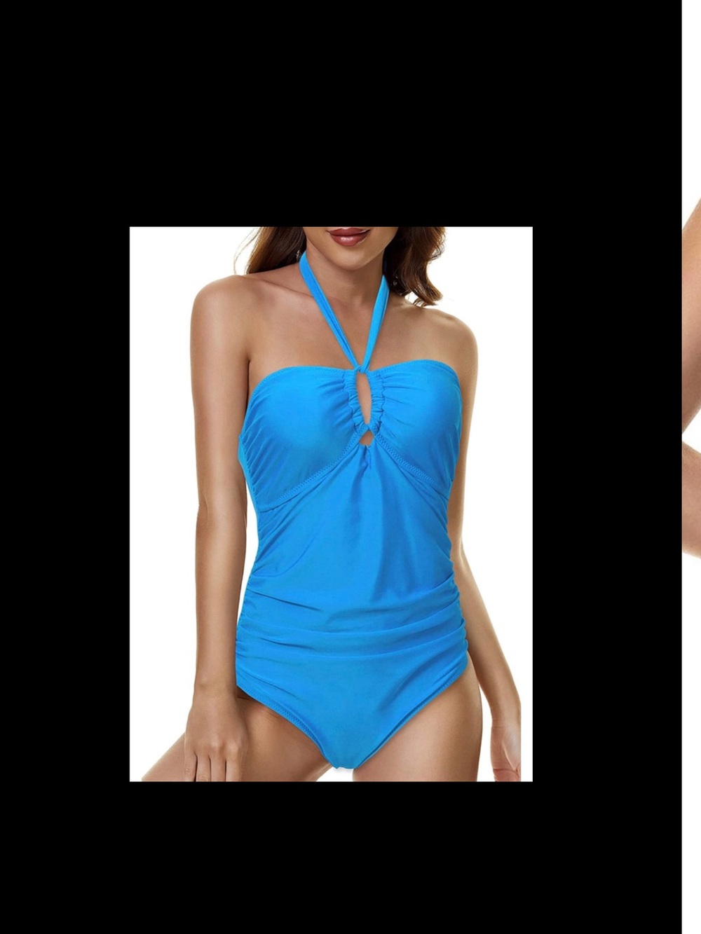 Peddney Women's Halter One Piece Swimsuit Tummy Control